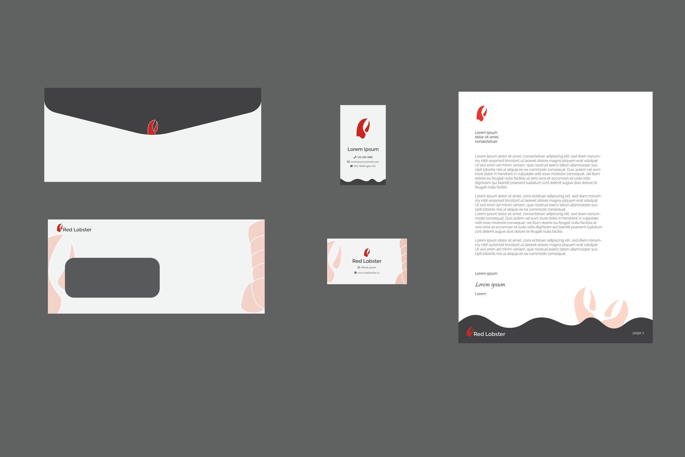 A second early pass — softer blush claw graphic, later dropped for a punchier single red
