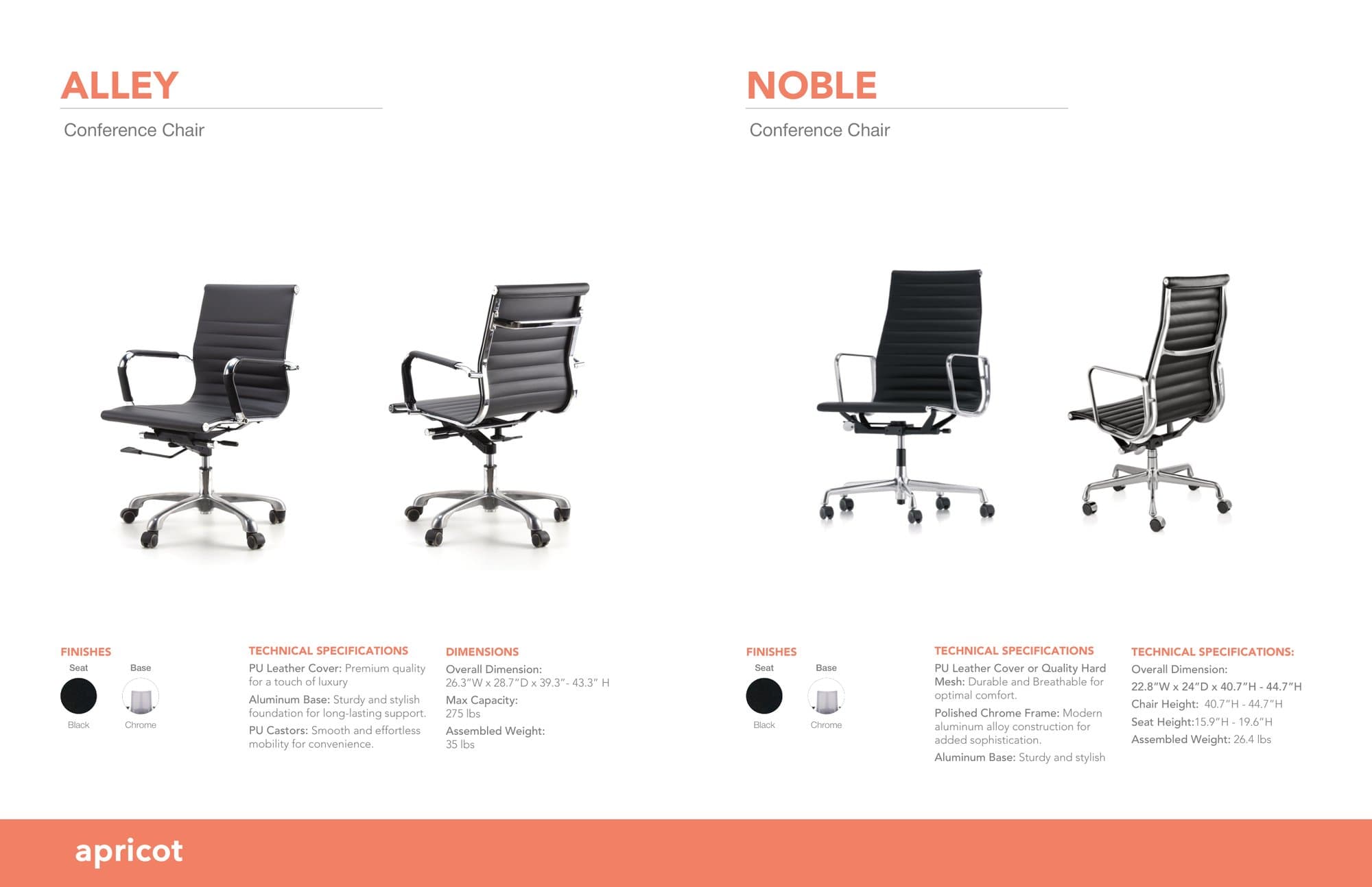 Alley and Noble conference chairs