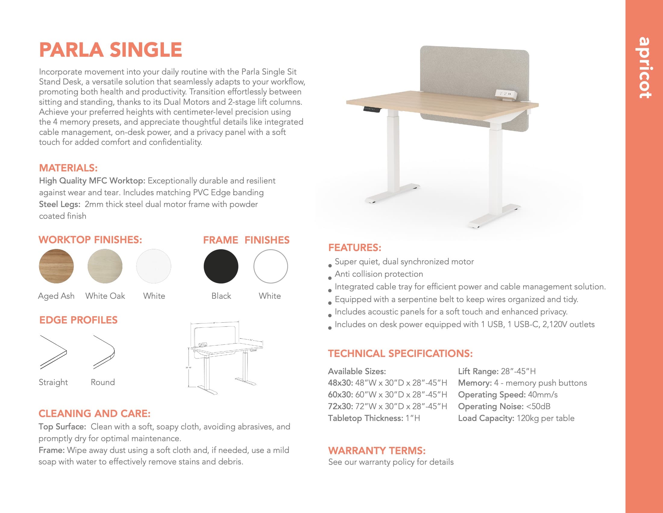 Product sheets overview
