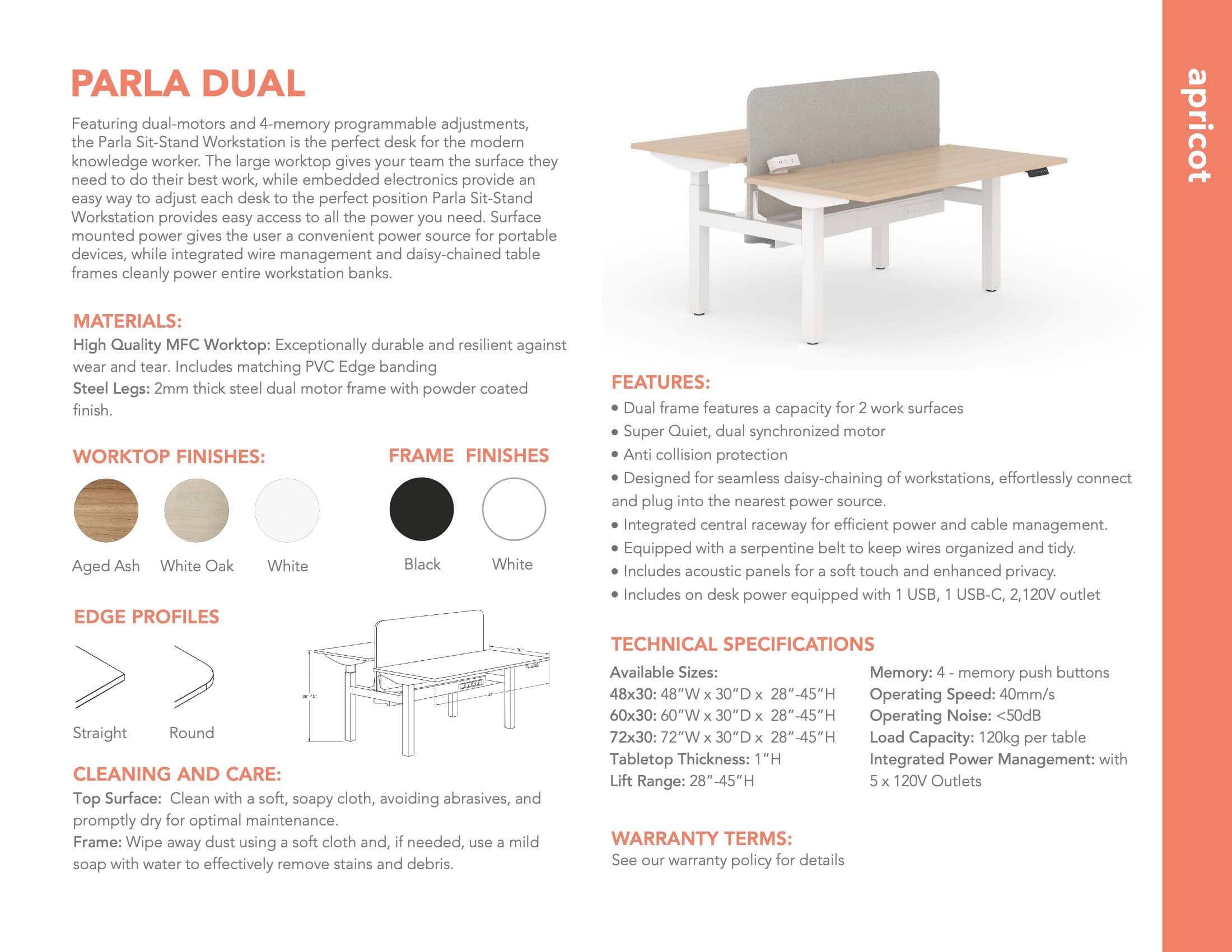 Regal desking product sheet