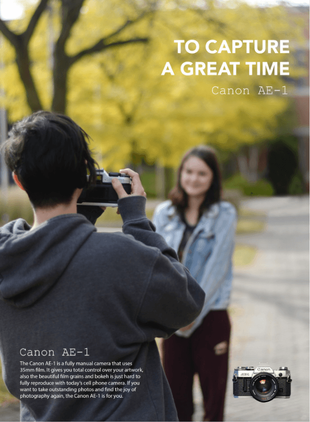 Canon AE-1 advertisement for People readers