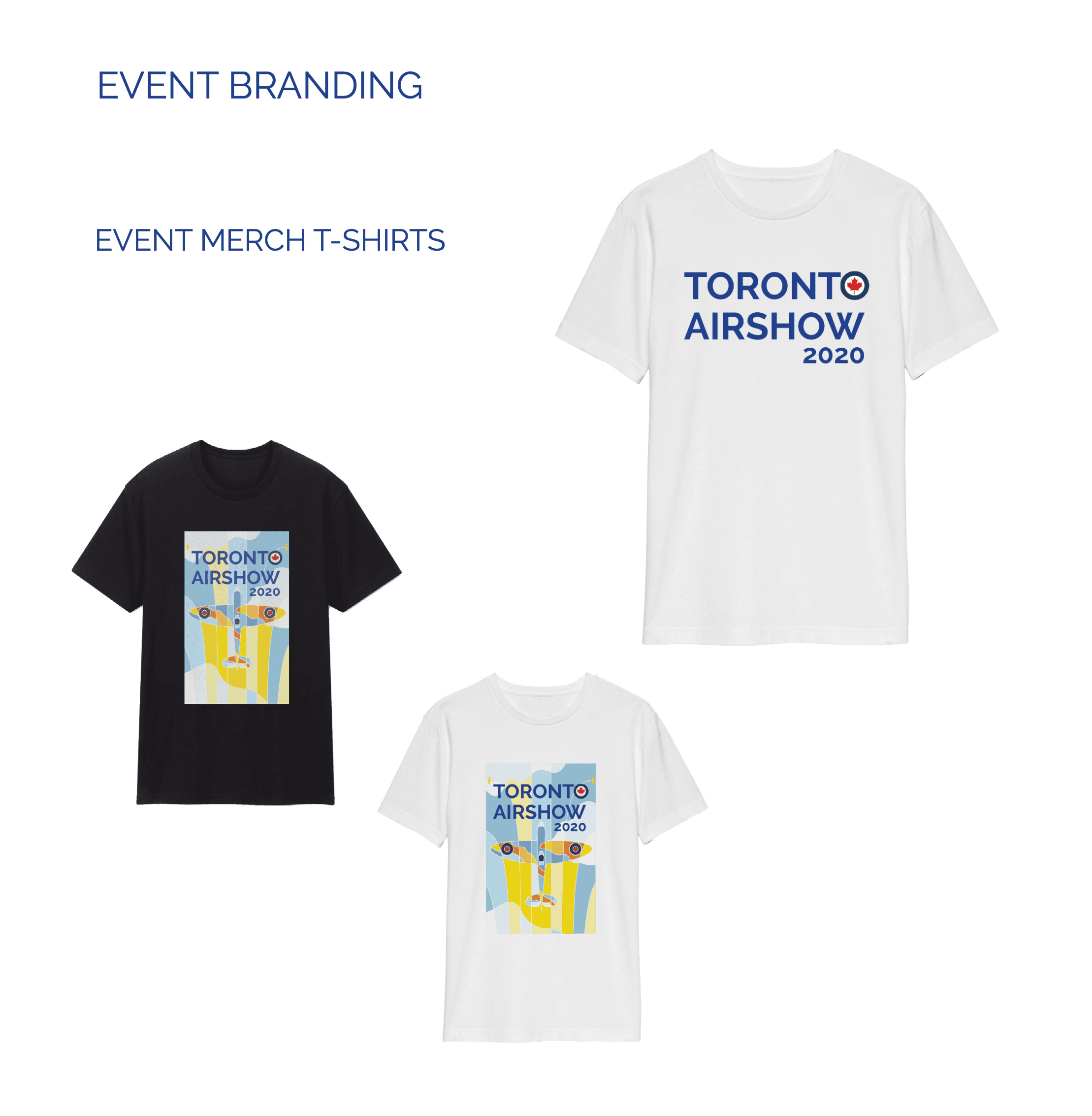 Merchandise collection — pass, lanyard, and t-shirt shown together as one system